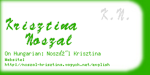 krisztina noszal business card